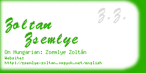 zoltan zsemlye business card