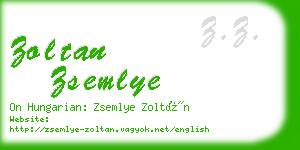 zoltan zsemlye business card